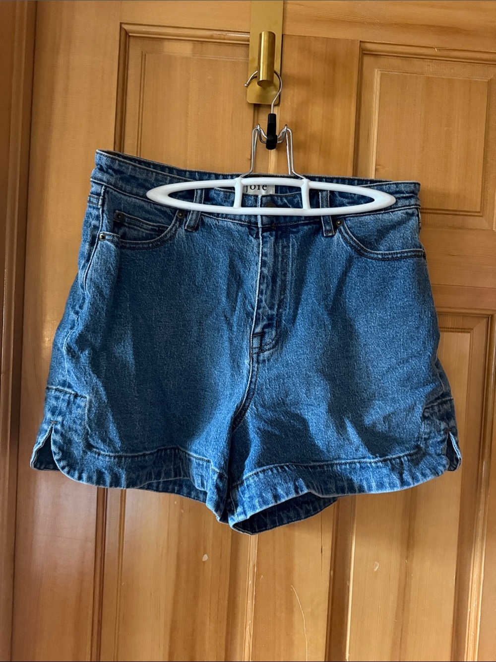 Joie Dark Blue Denim High-Rise Jean Shorts